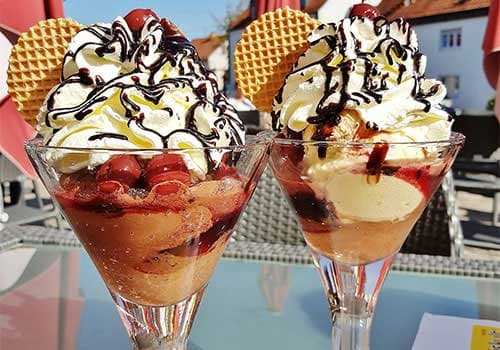 Delicious vanilla cone